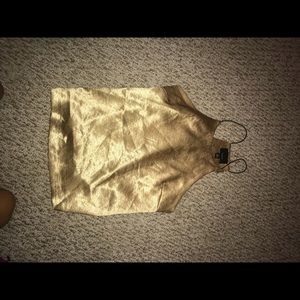 Lumiére gold metallic top